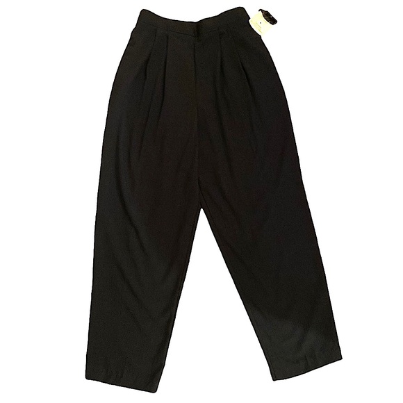 ๐ VINTAGE 80s TONI GARMENT FOR CC MAGIC BLACK HIGH WAIST PANTS SZ 12 - Picture 5 of 13